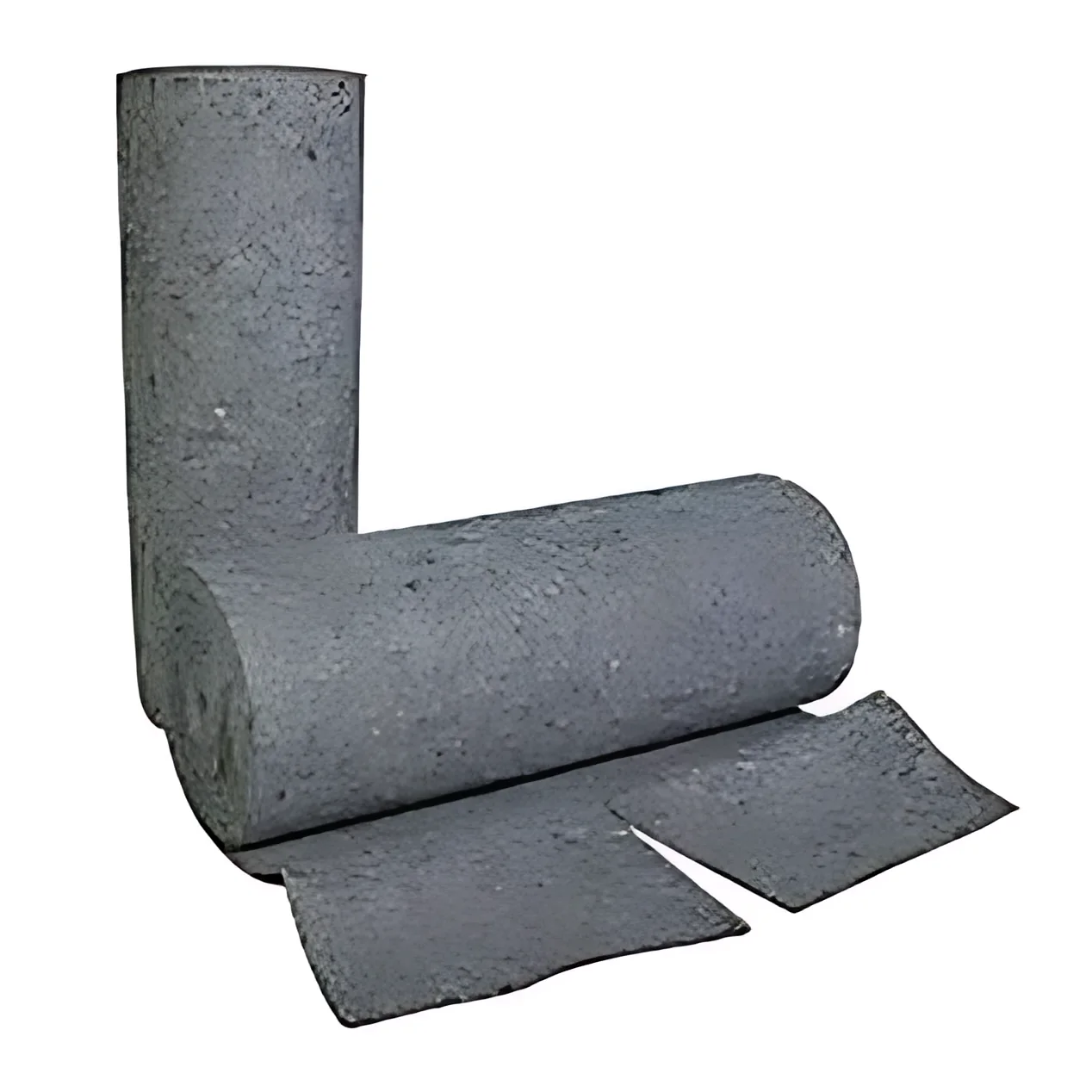 Roll of needle-punched nonwoven felt