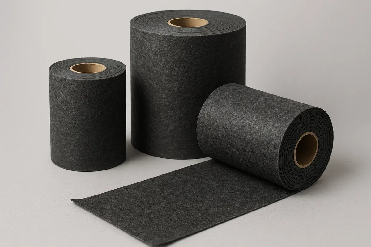 Carbon-loaded filter media rolls