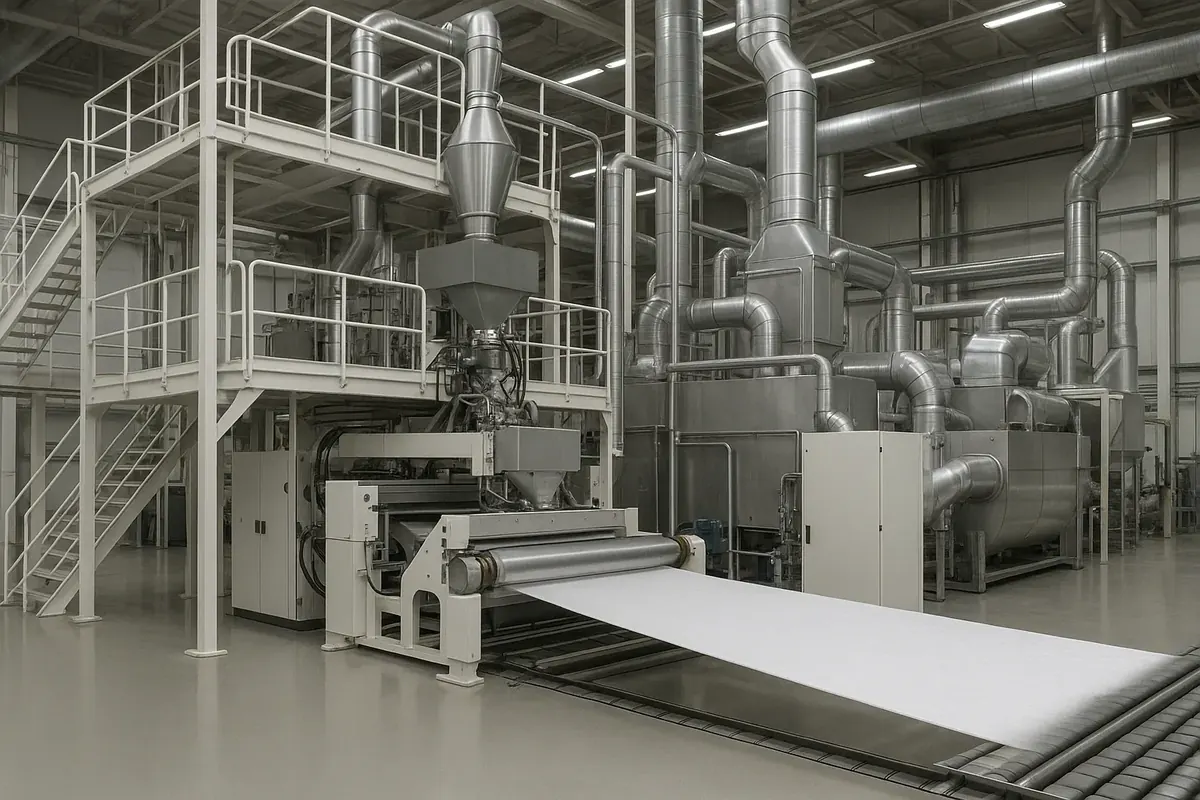 Meltblown nonwoven production line